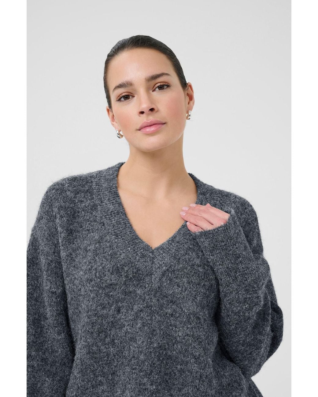 Kaffe Gray Pullover Trudy