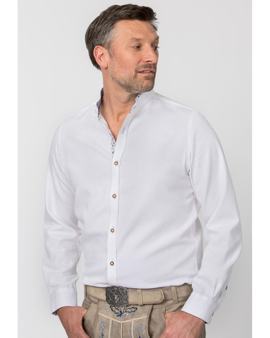 Stockerpoint Trachtenhemd Alex in White für Herren