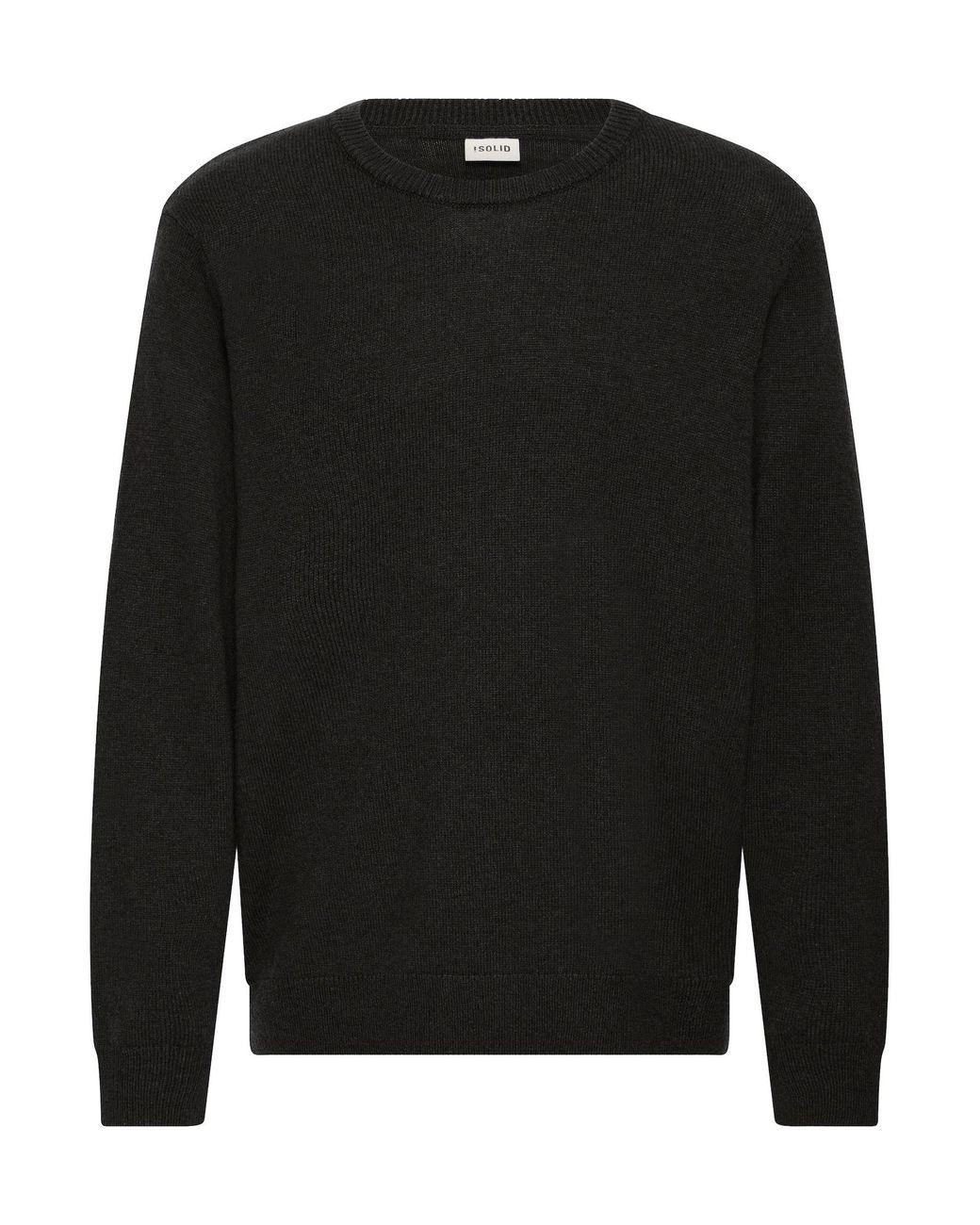 Solid Strickpullover Sdrick in Black für Herren