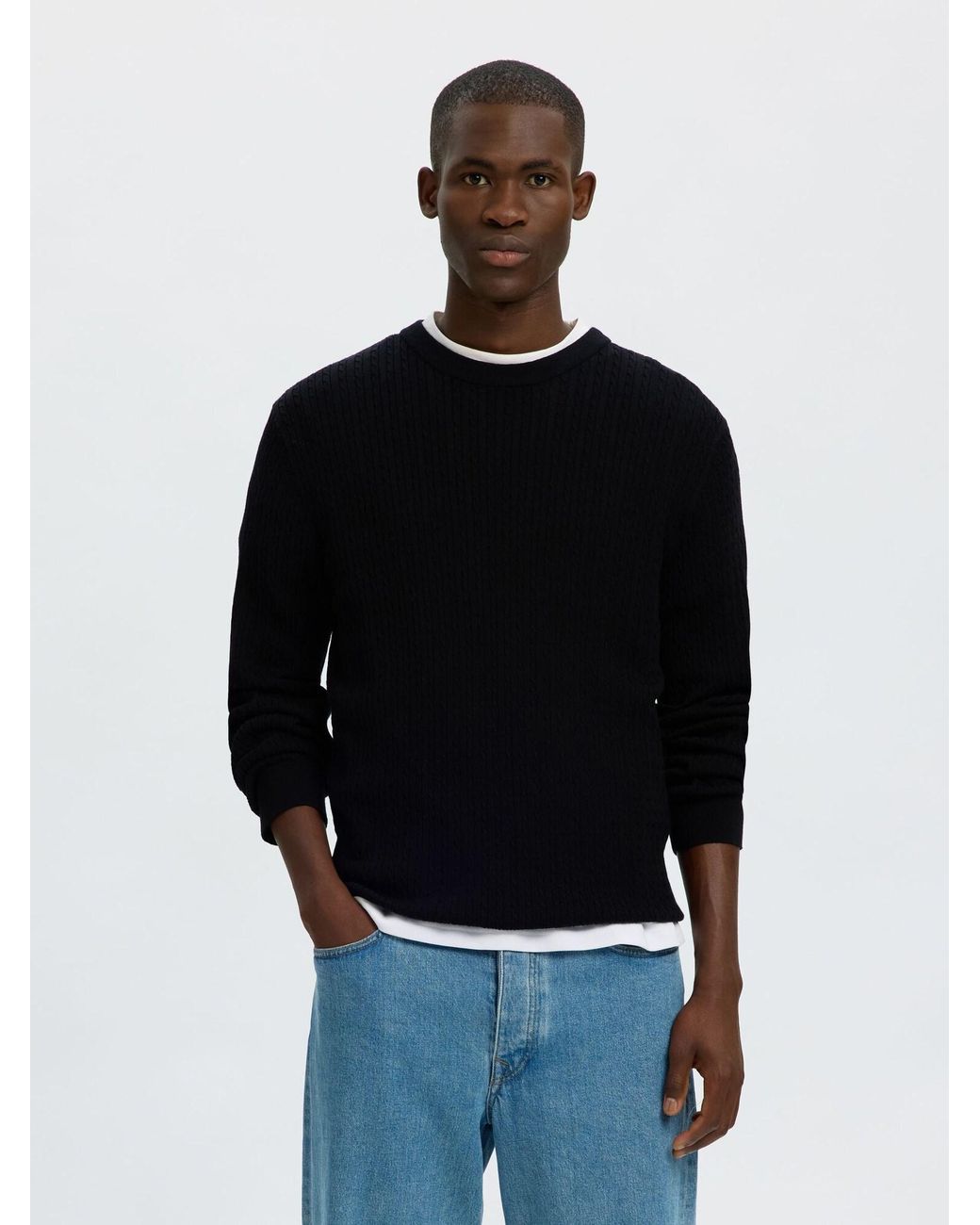 SELECTED Pullover in Black für Herren