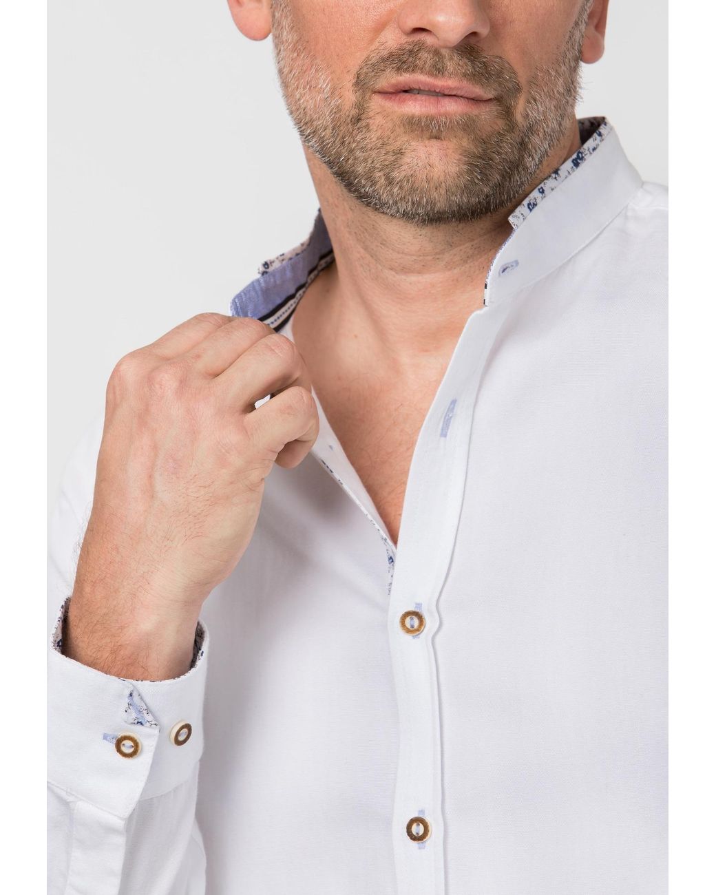 Stockerpoint Trachtenhemd Alex in White für Herren