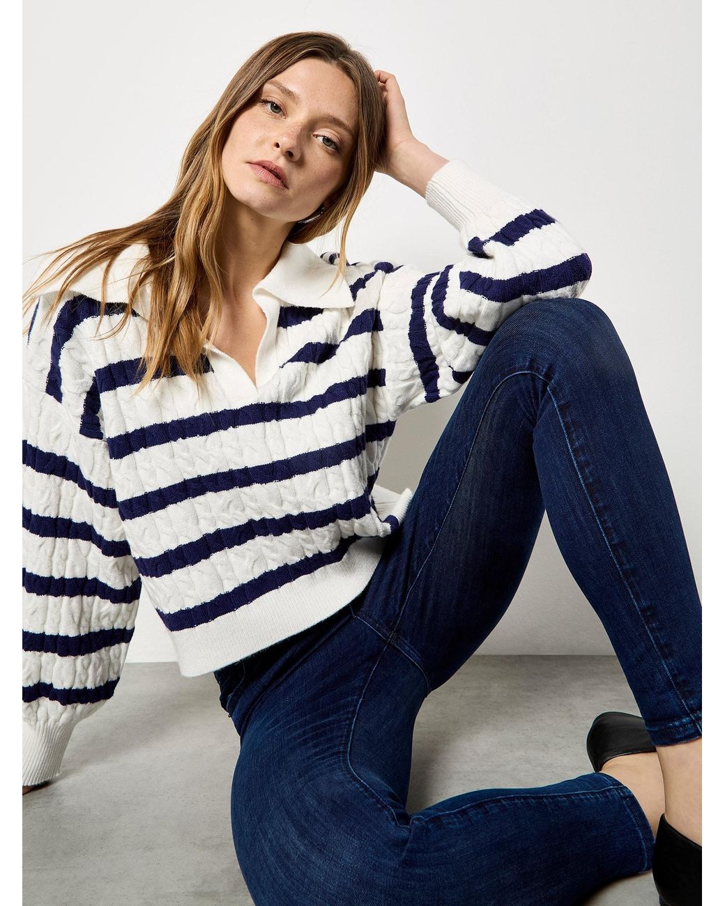 Apricot Blue Pullover