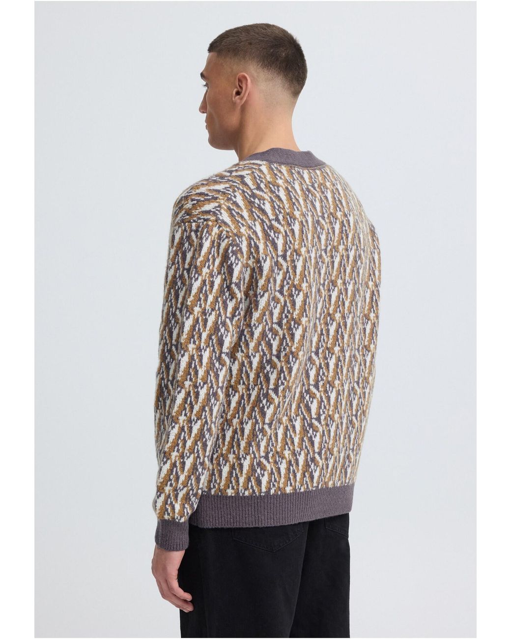 Solid Strickjacke Sdvarian in Gray für Herren