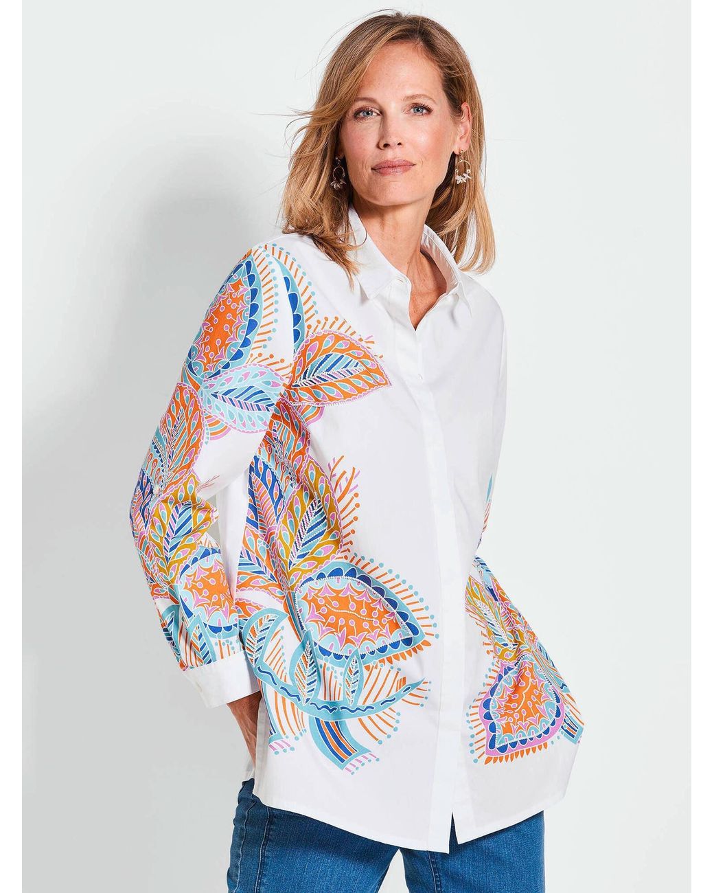 Goldner White Bluse