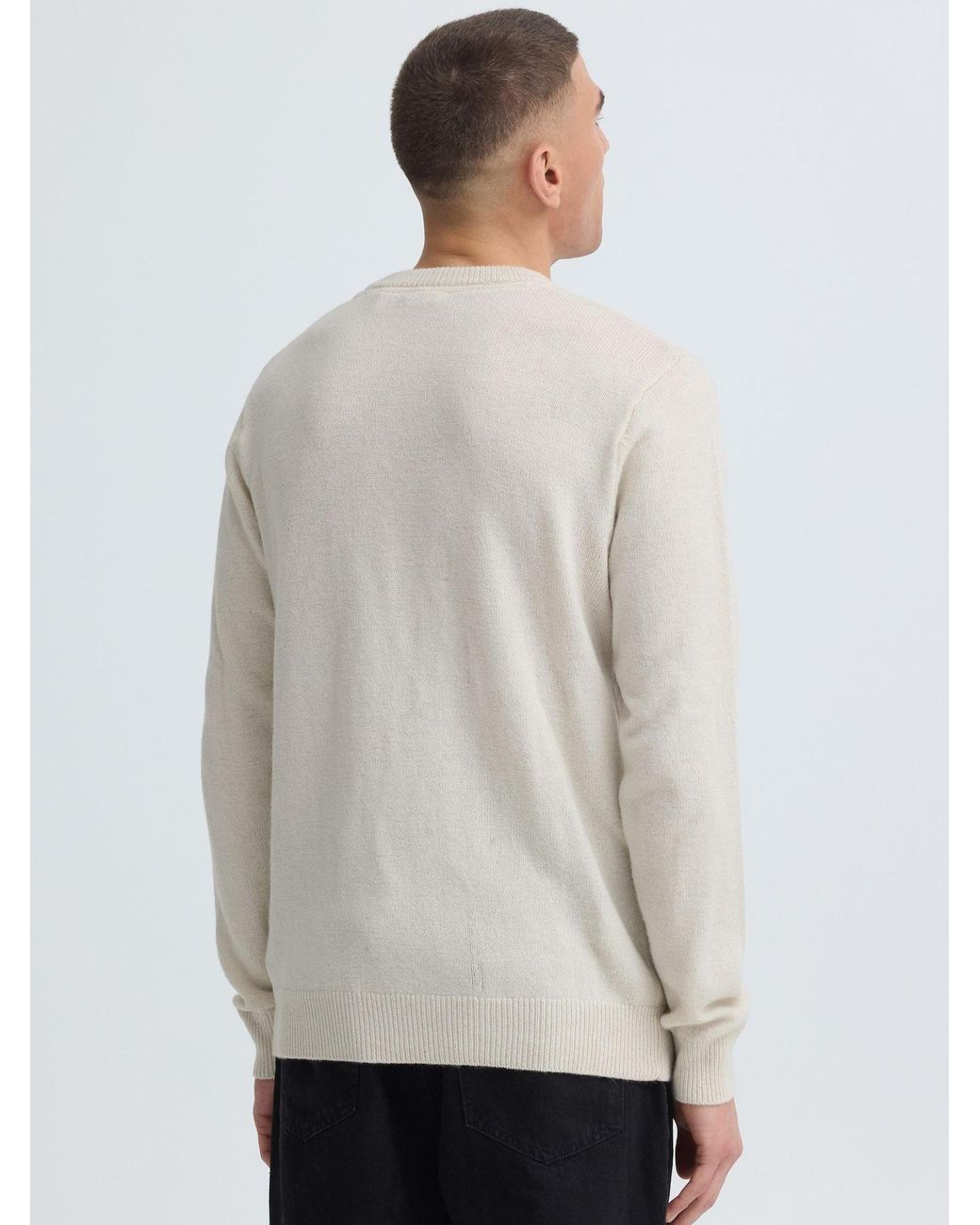 Solid Pullover in White für Herren
