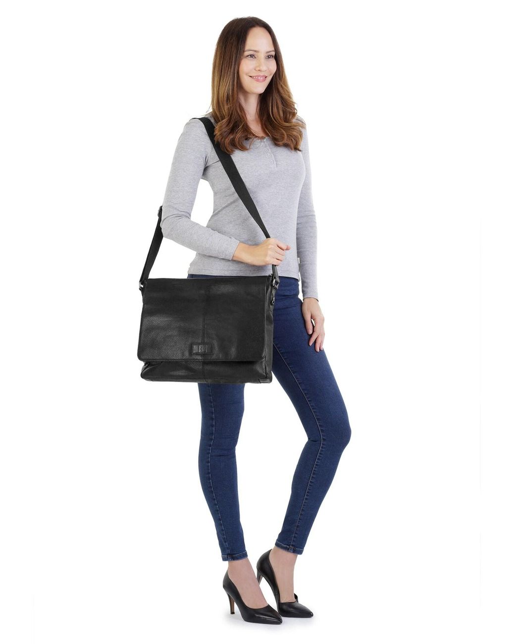 BODENSCHATZ Messenger in Black für Herren