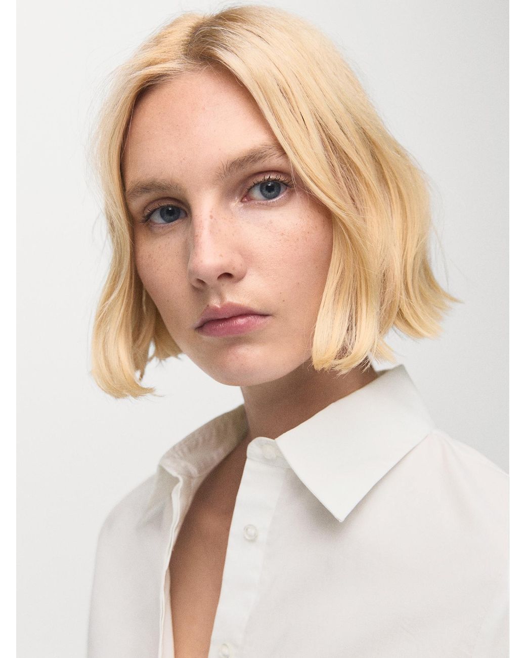 Mango White Bluse Sofia