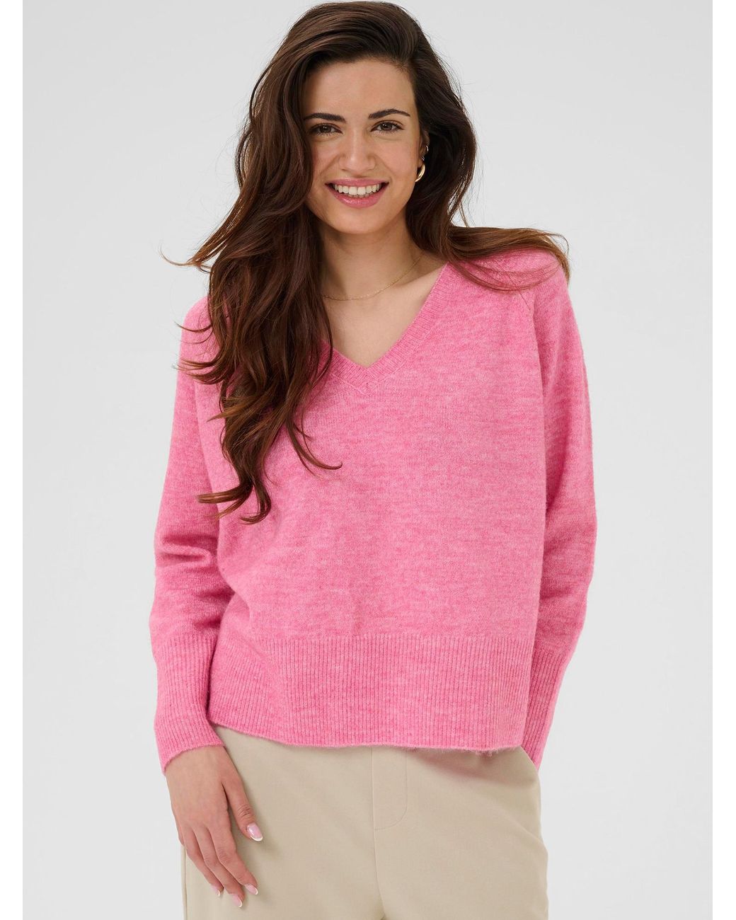 Kaffe Pink Pullover Kaniel