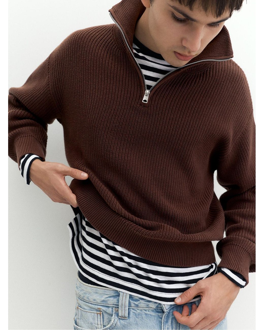 Pull&Bear Pullover in Brown für Herren