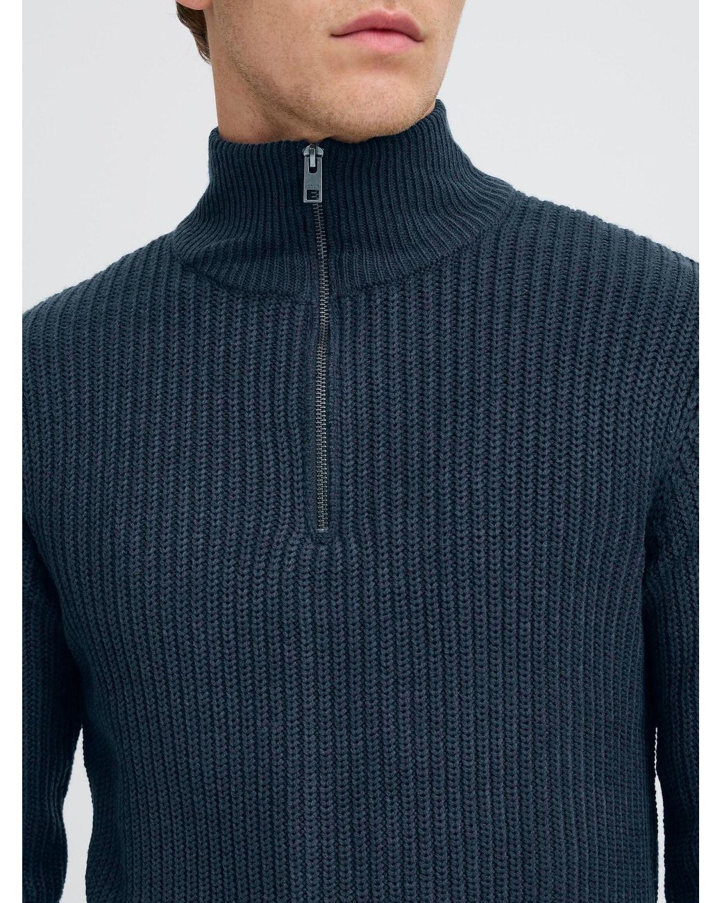 Solid Pullover Sdarian in Blue für Herren