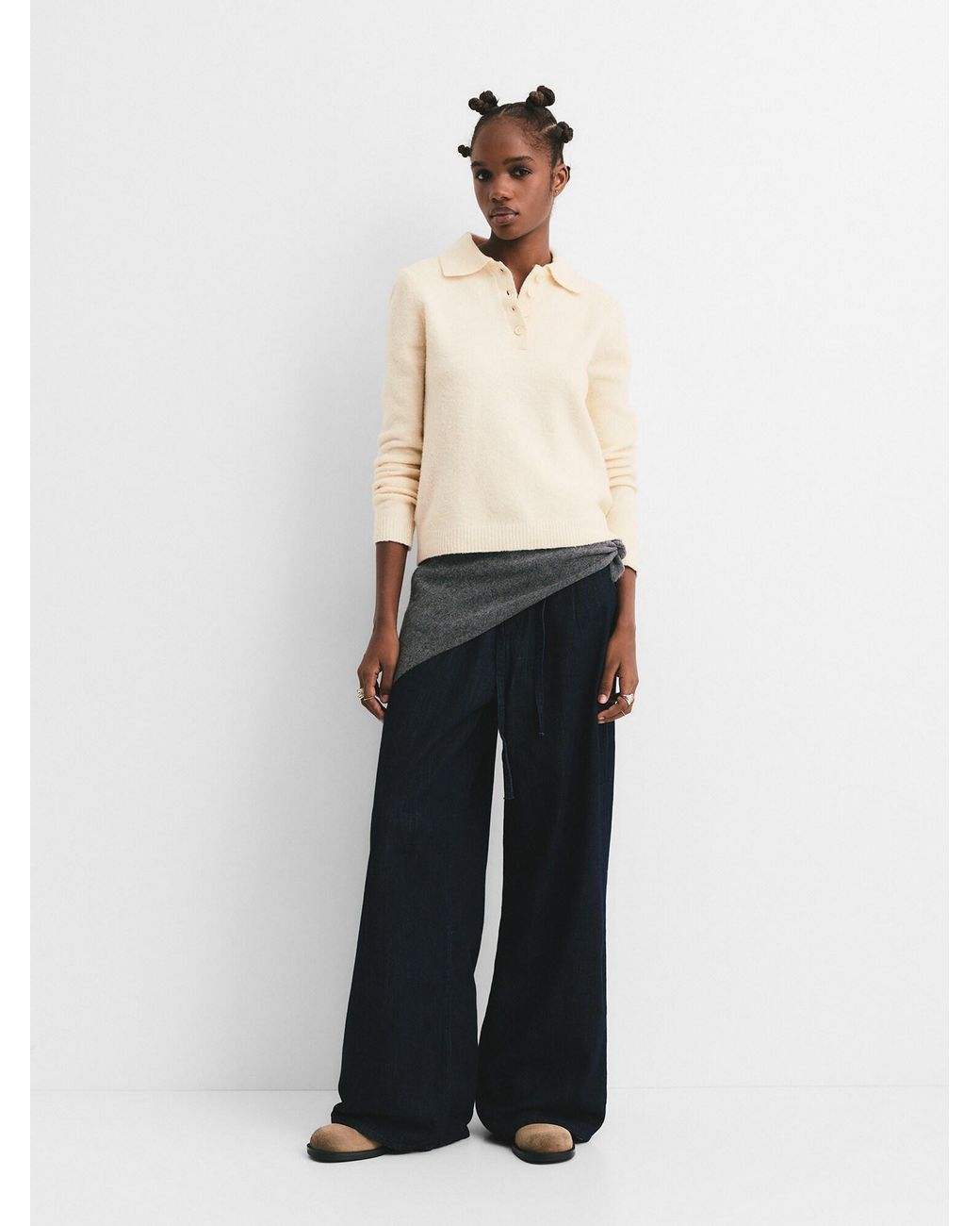 Pull&Bear White Pullover