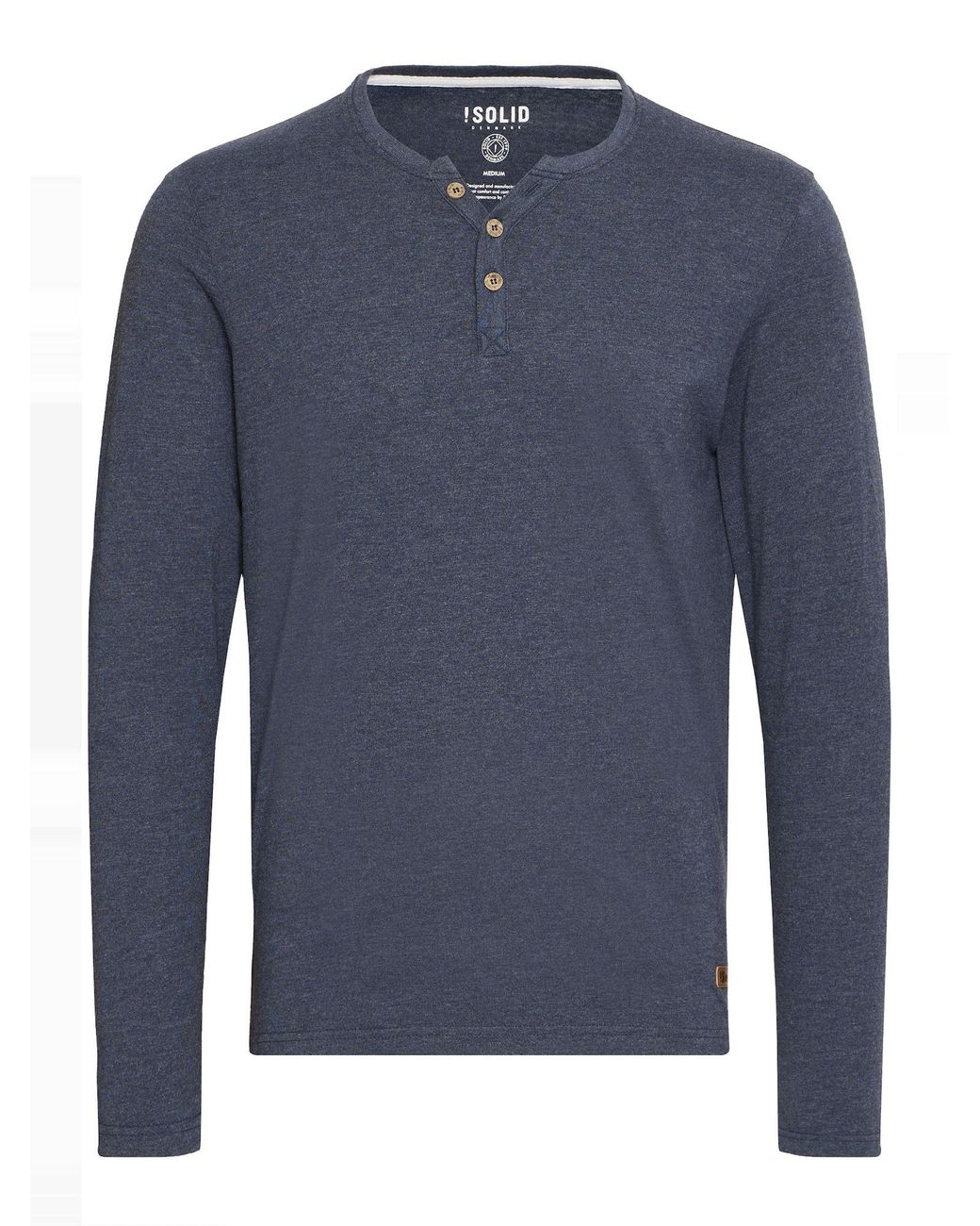Solid Rundhalsshirt Volko in Blue für Herren