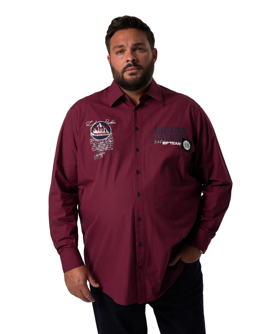 Men Plus Hemd in Red für Herren