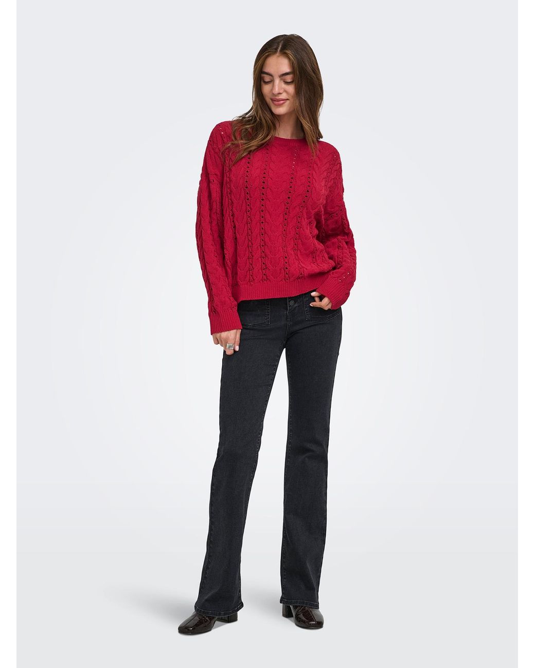 ONLY Red Pullover Onlelly