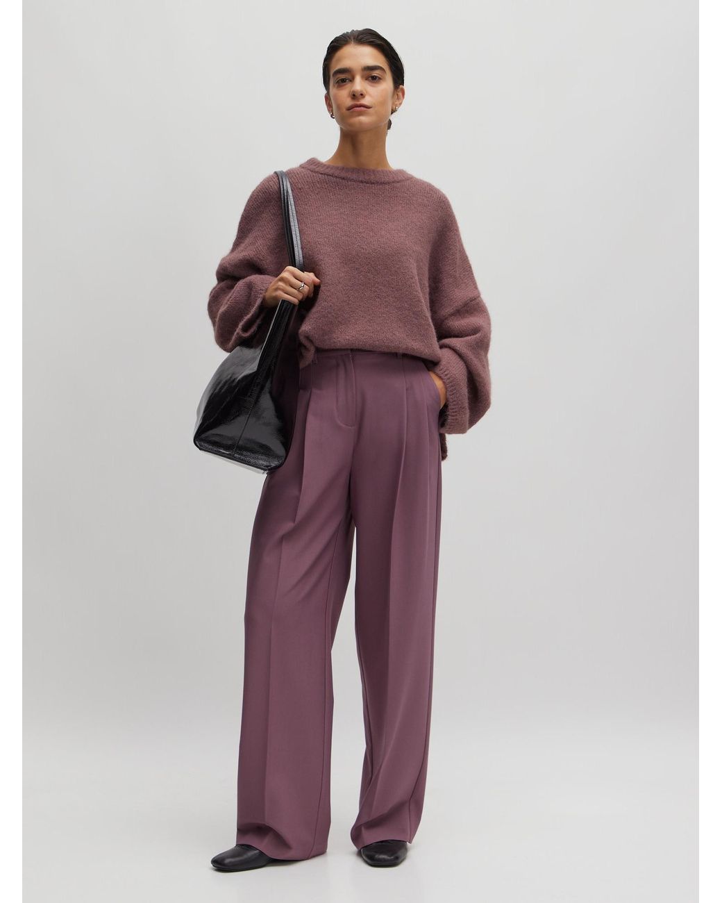 EDITED Purple Bügelfaltenhose 'Elna' (Grs)