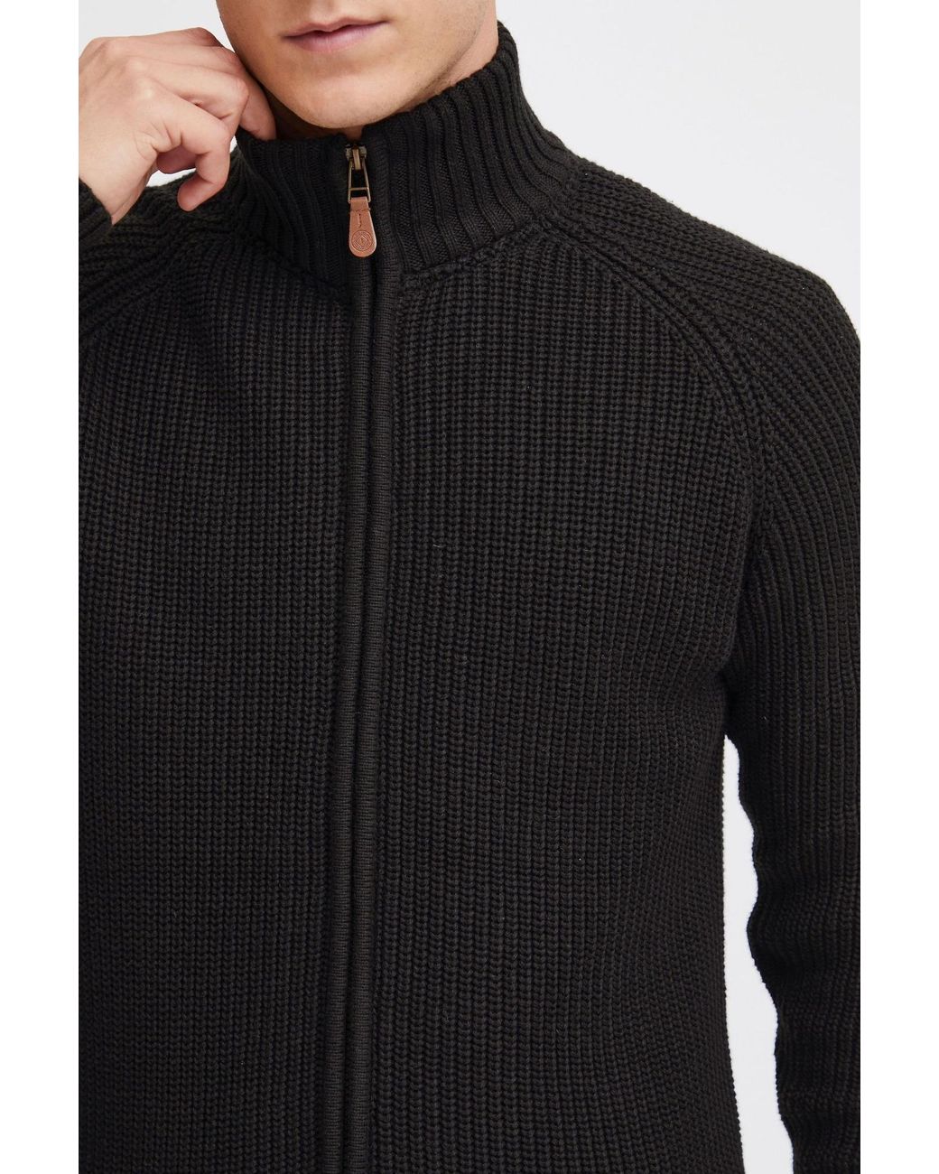 Solid Strickjacke Xenos in Black für Herren