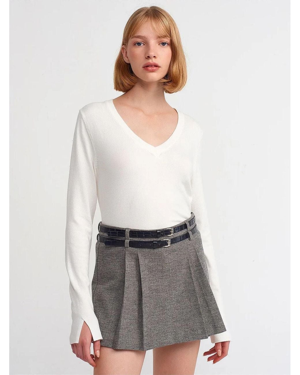 Dilvin Gray Pullover Pullover
