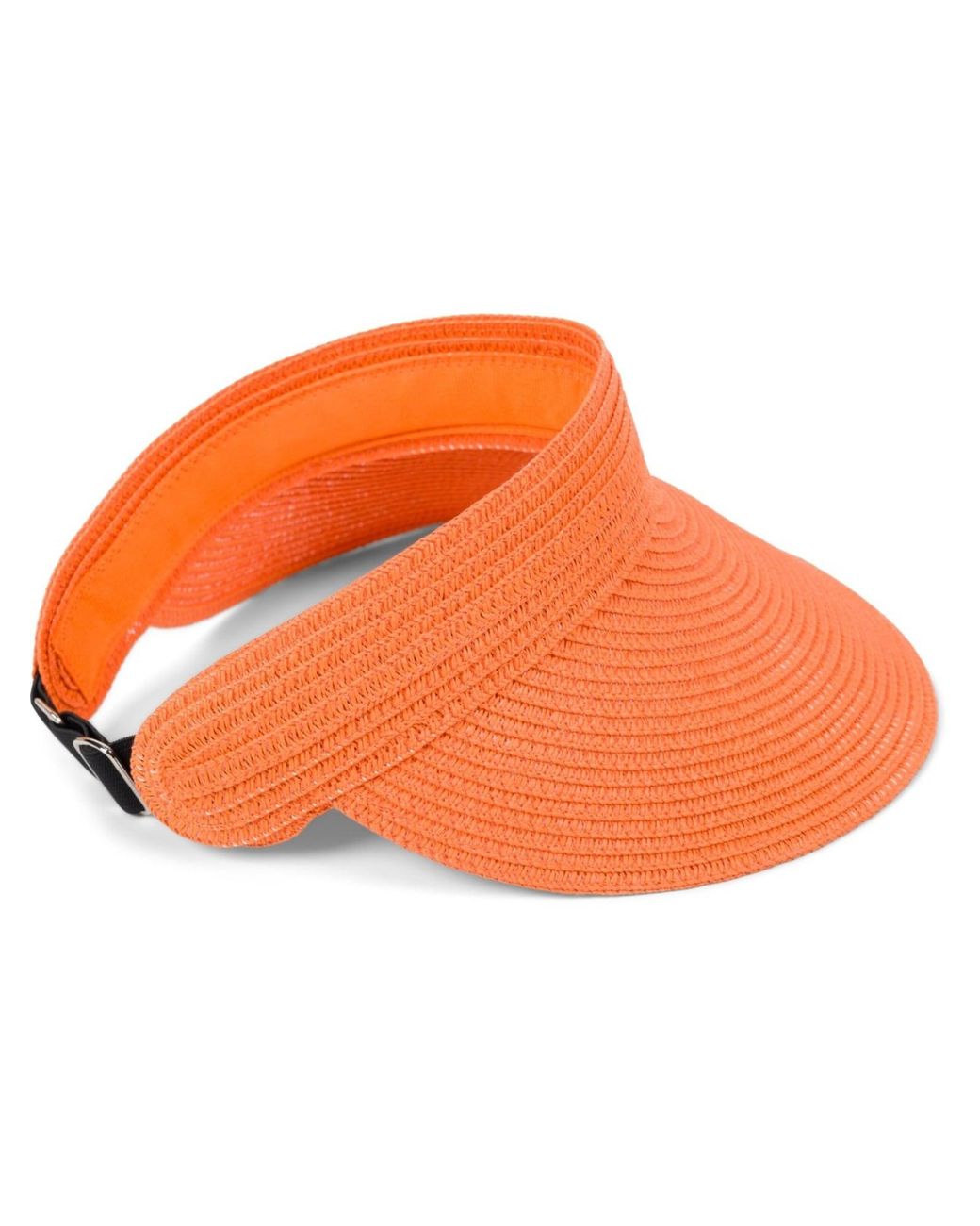 styleBREAKER Orange Cap Papierstroh Visor Cap Einfarbig