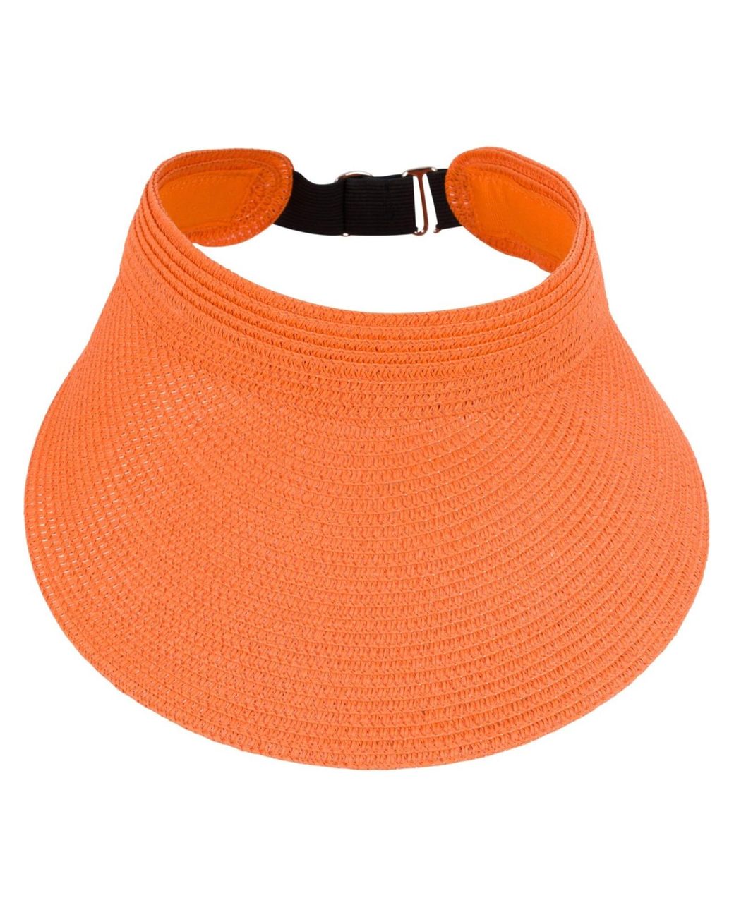 styleBREAKER Orange Cap Papierstroh Visor Cap Einfarbig