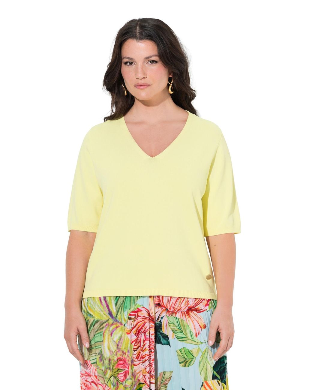 Ulla Popken Yellow Pullover