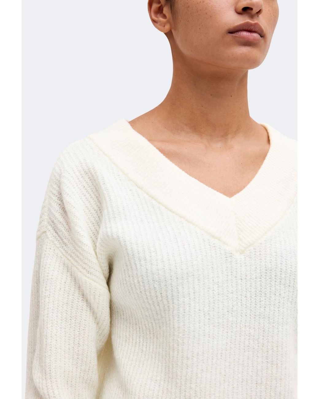 ONLY White Pullover Onlmelton