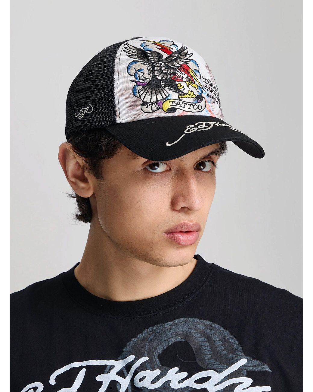 Ed Hardy Black Cap Tattoo Eagle