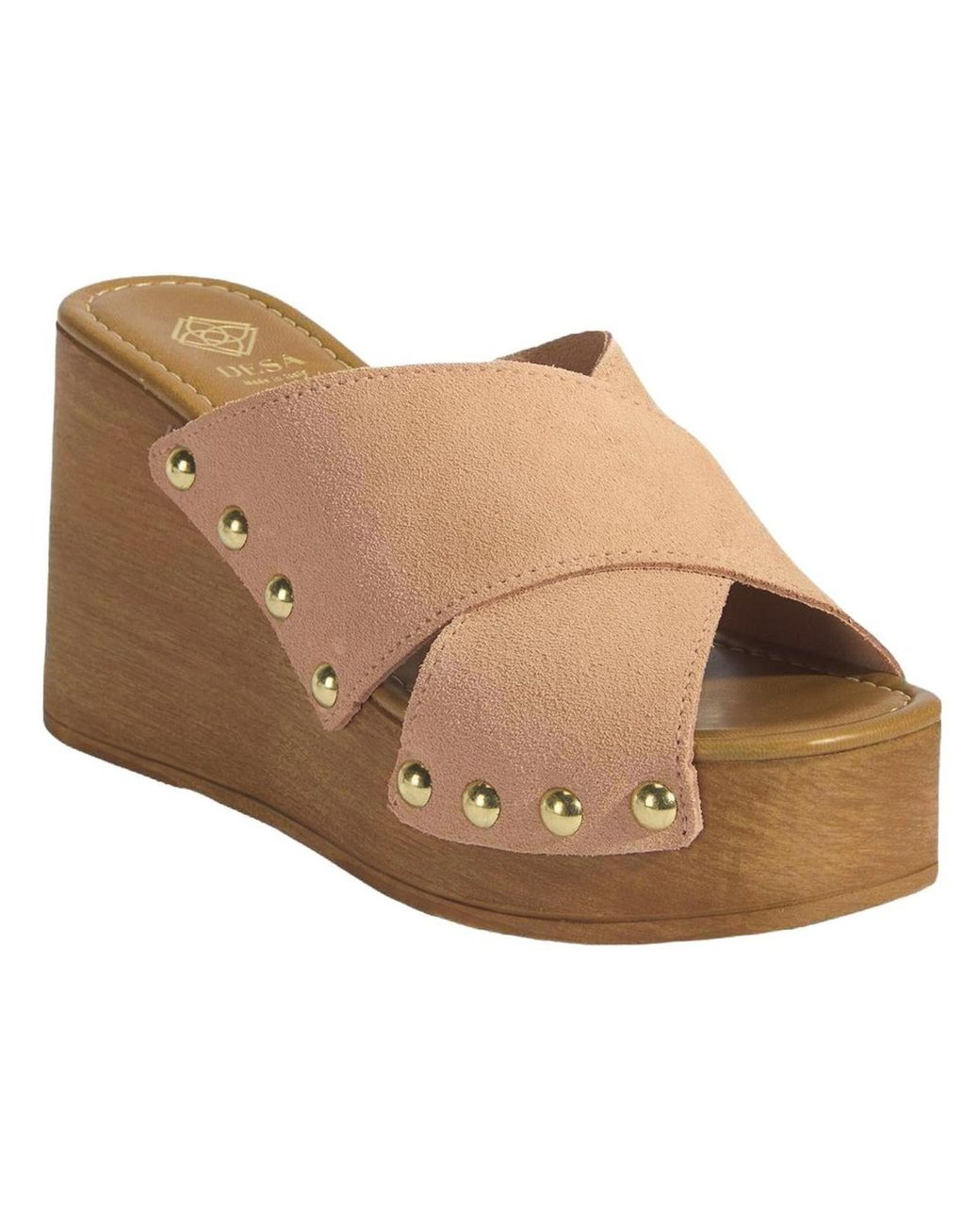Desa Brown Hausschuh Keilpantoffeln