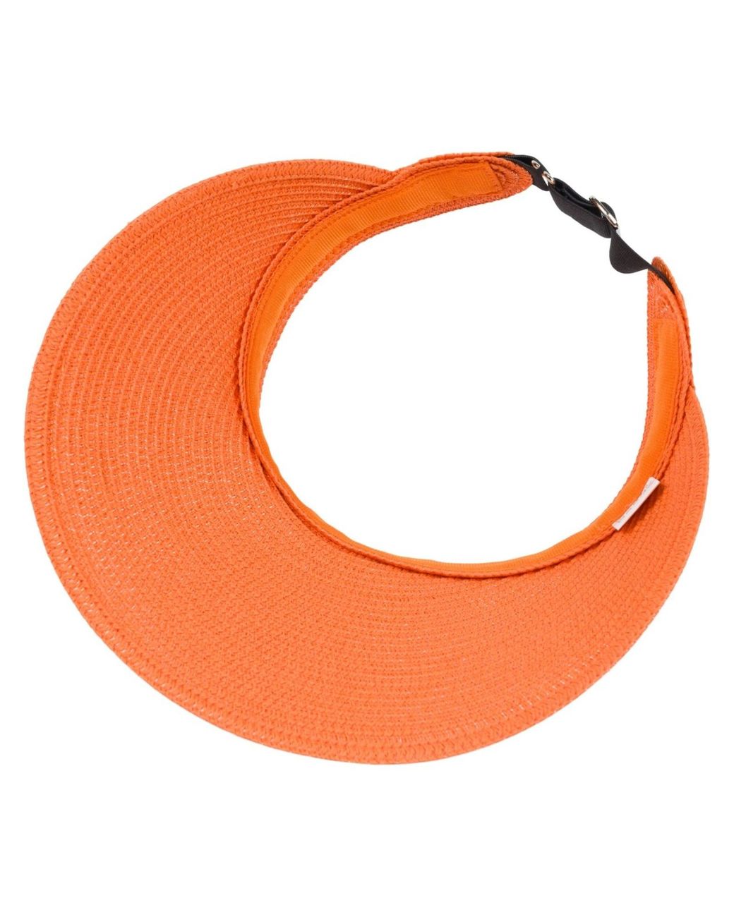 styleBREAKER Orange Cap Papierstroh Visor Cap Einfarbig