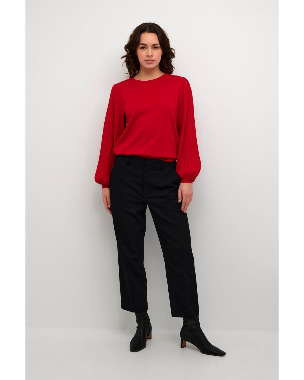 Kaffe Red Pullover Lone