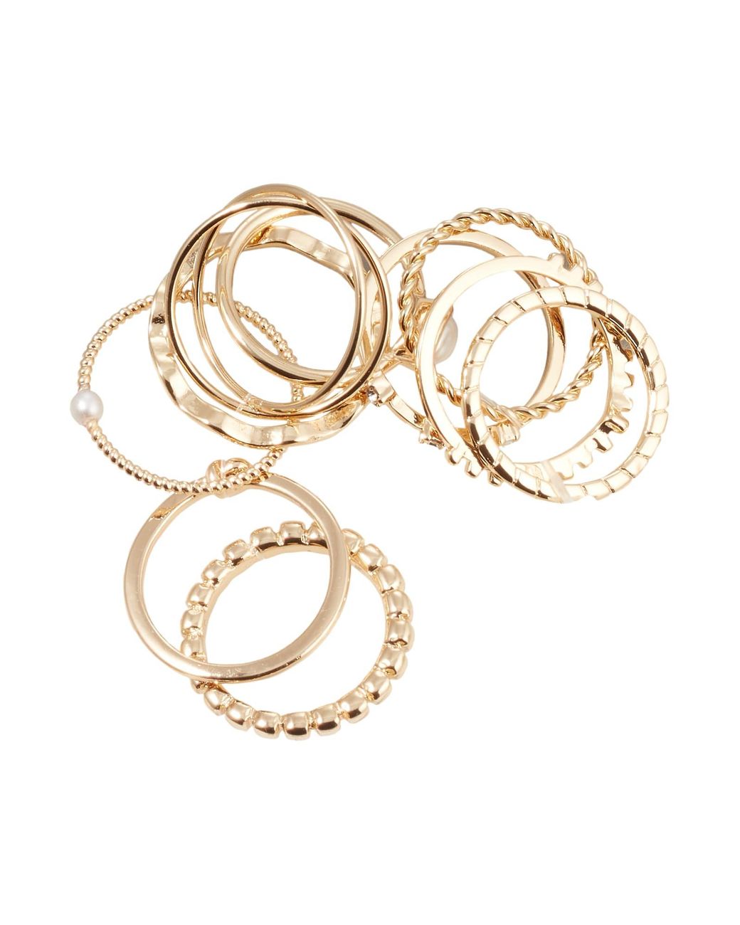 /about You Metallic Ring-Set Marlena