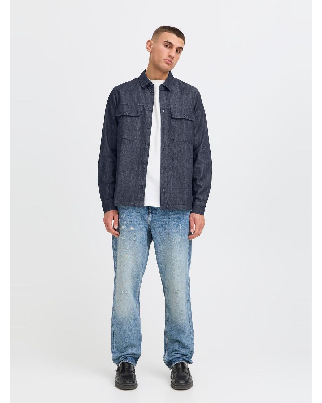 Solid Jeansjacke Sdrogue in Blue für Herren