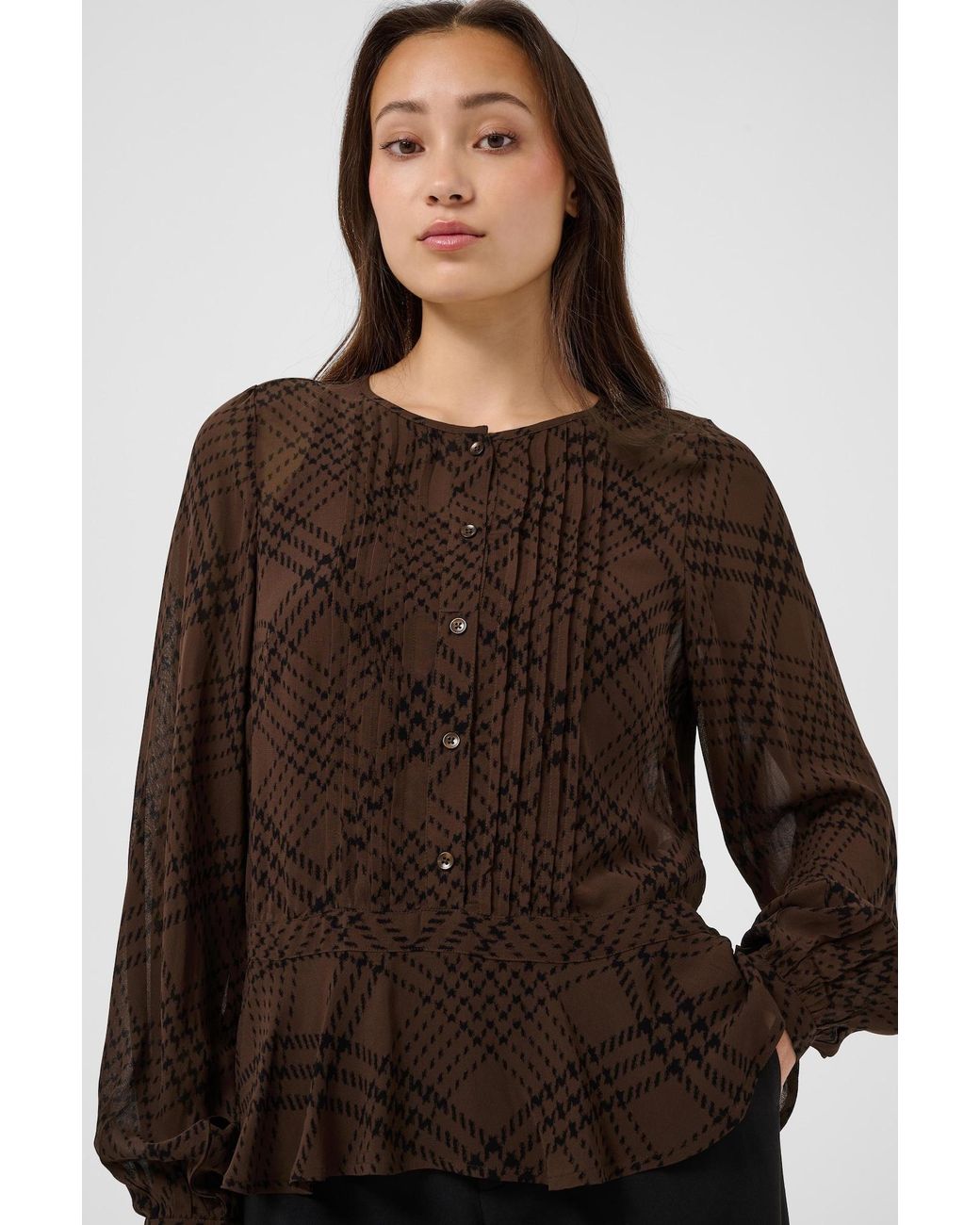 Part Two Brown Bluse Cantaline