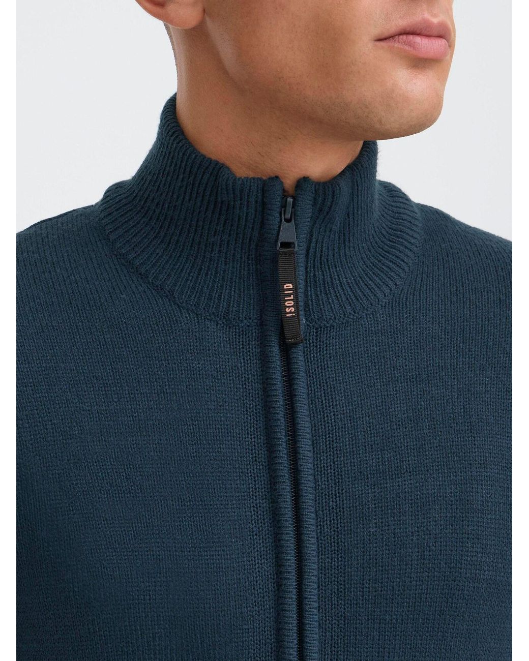 Solid Strickjacke Sdbabal in Blue für Herren