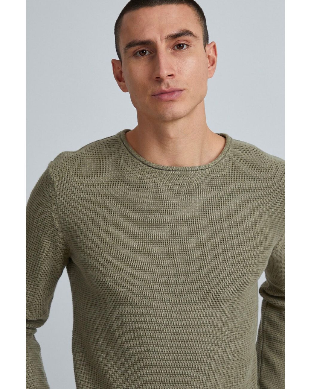 Solid Pullover in Green für Herren