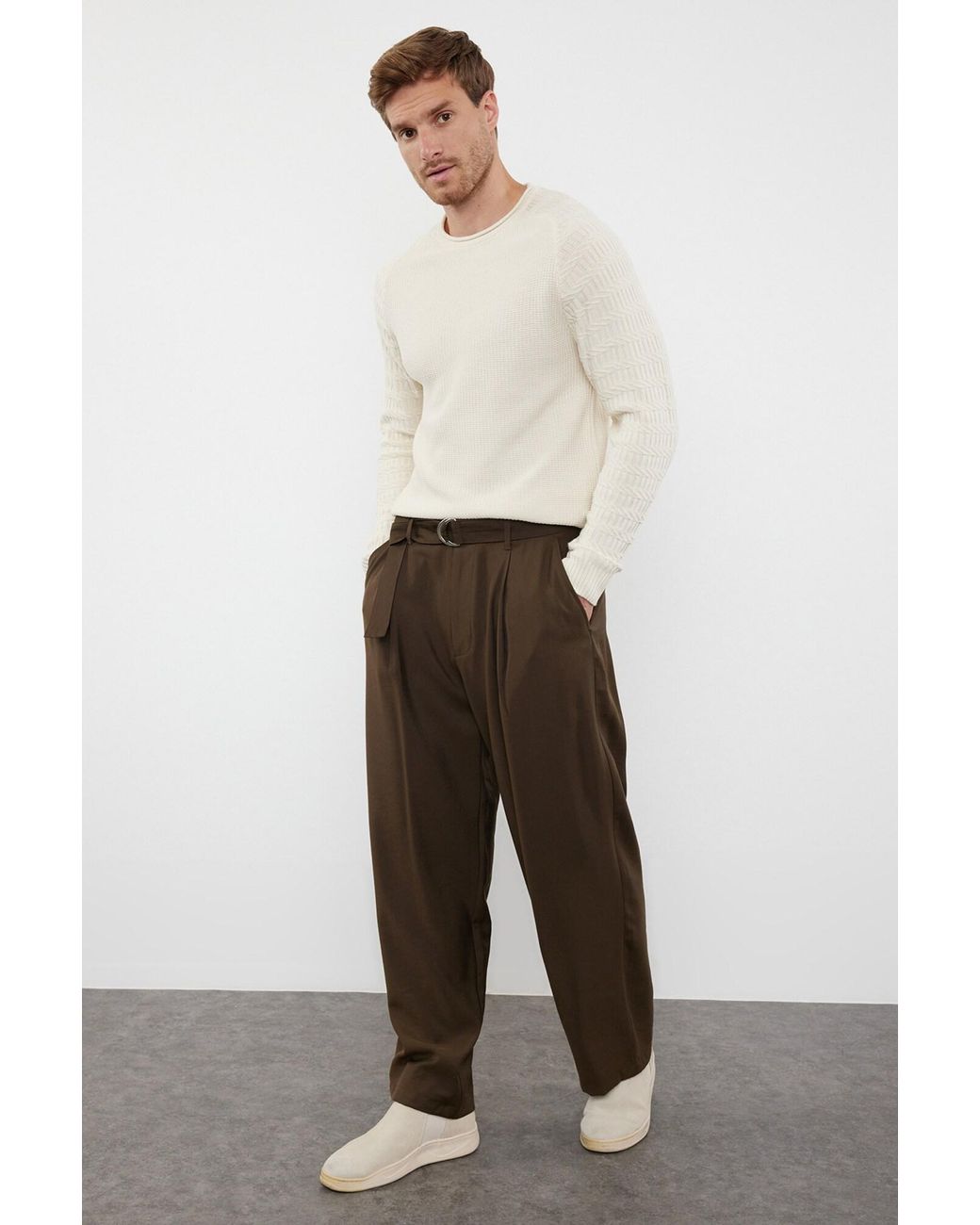 Trendyol Pullover in White für Herren