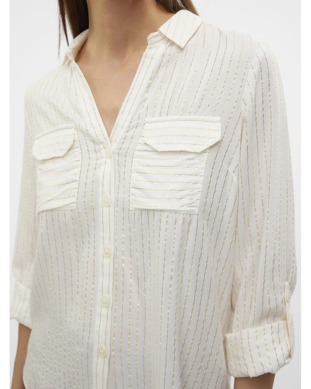 Vero Moda White Bluse Vmbumpy