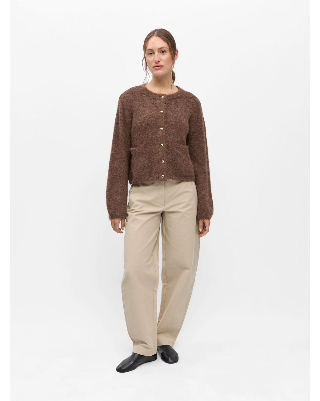 Object Brown Strickjacke Objsaggia