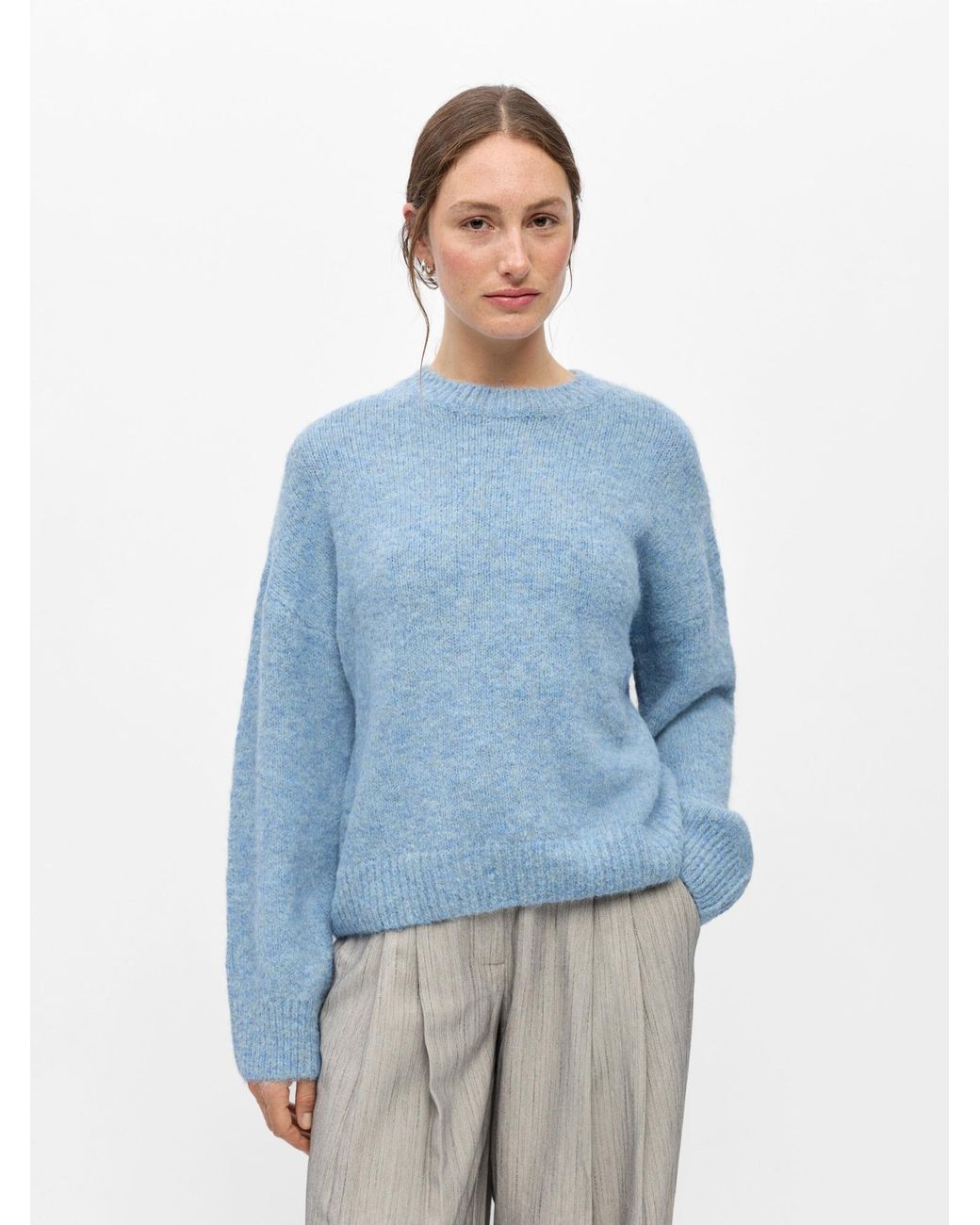 Object Blue Pullover Objsaggia