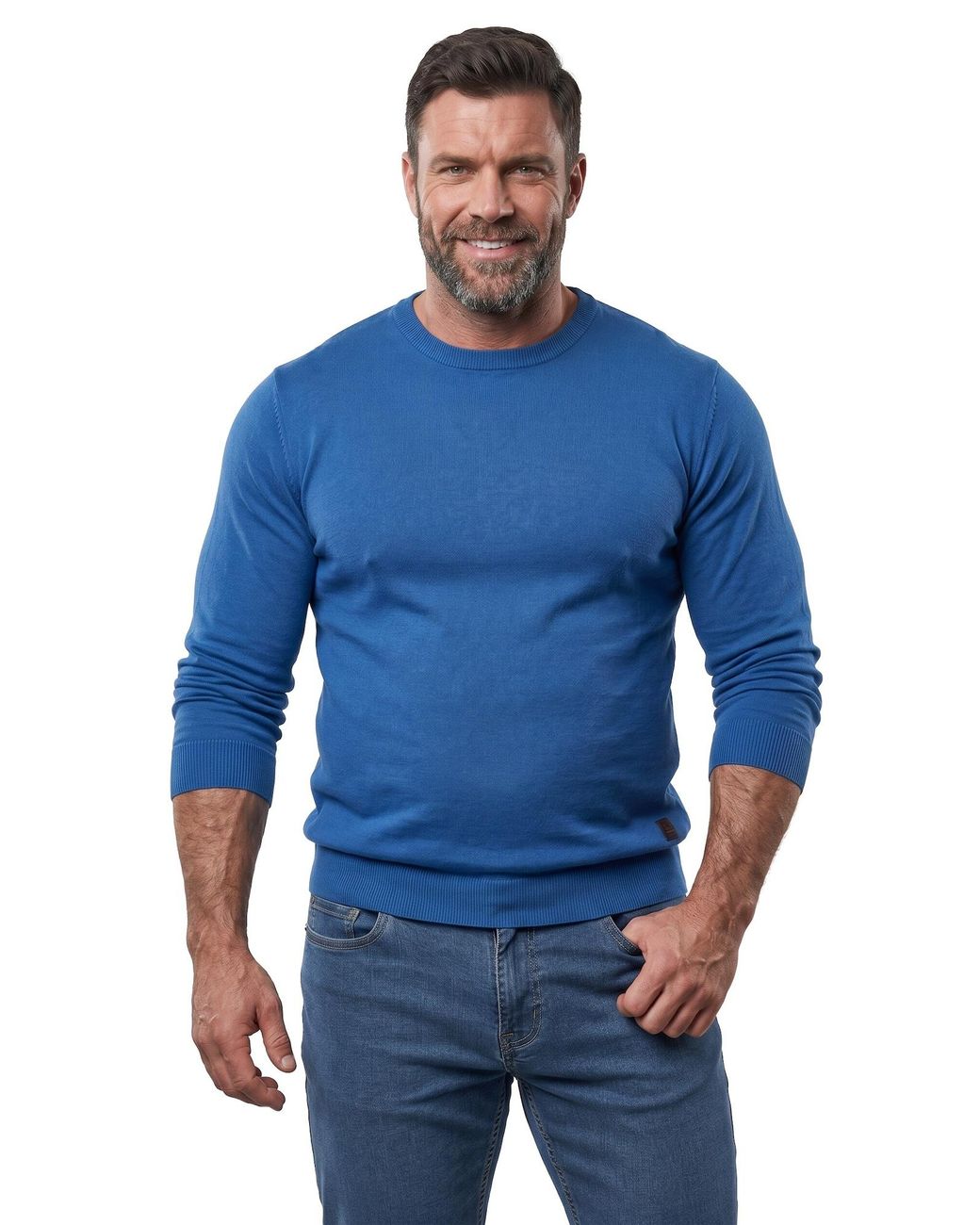 Men Plus Pullover in Blue für Herren
