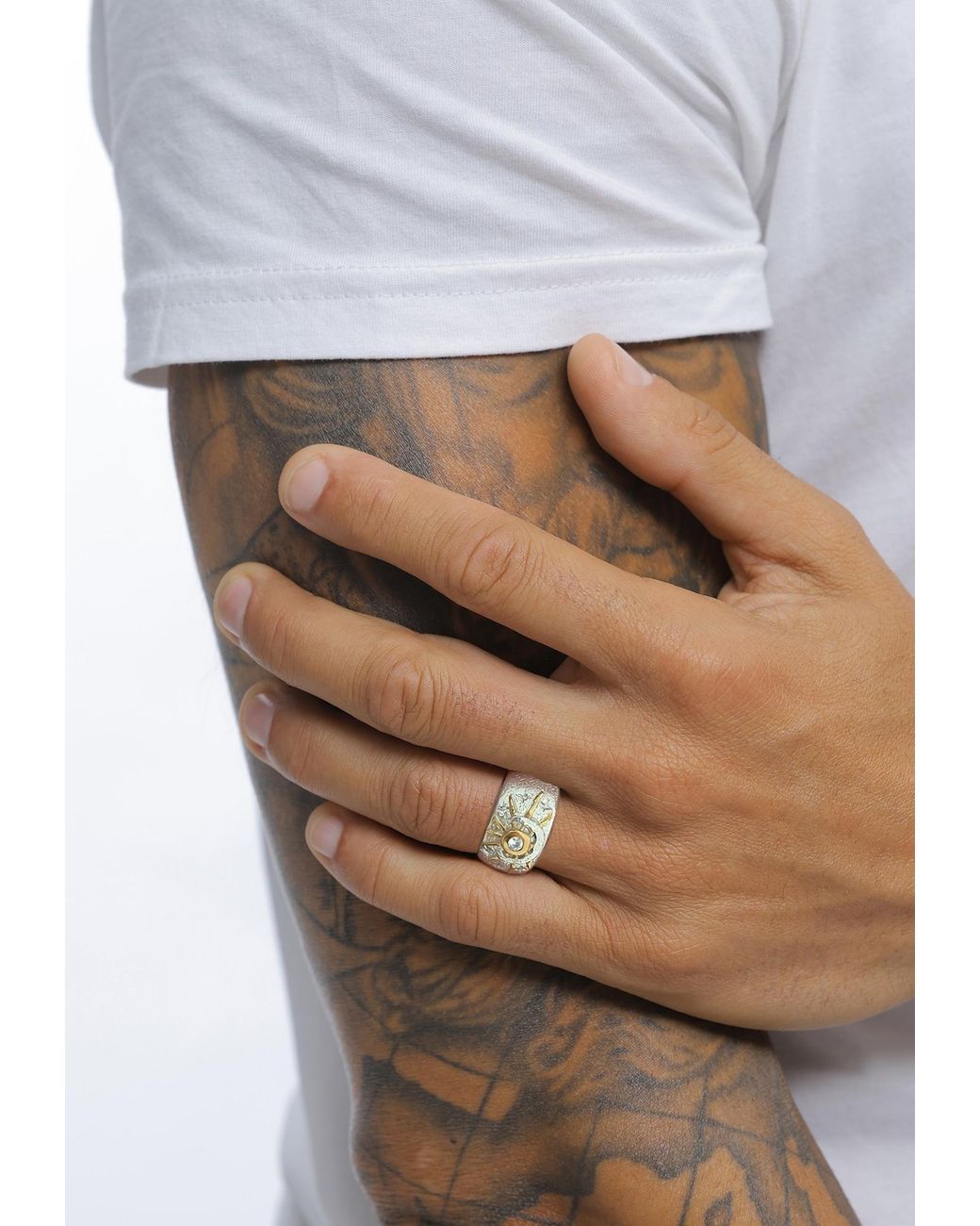 Kuzzoi Ring Astro in White für Herren