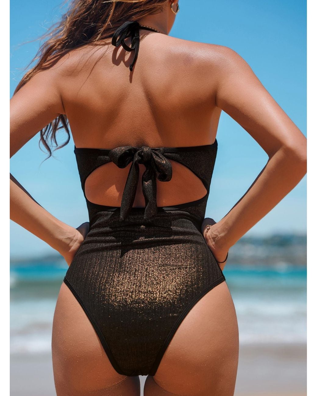 CUPSHE Brown Badeanzug