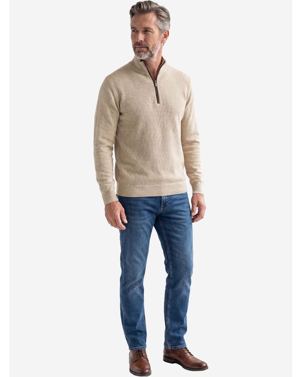 Redmond Pullover Basic in Blue für Herren