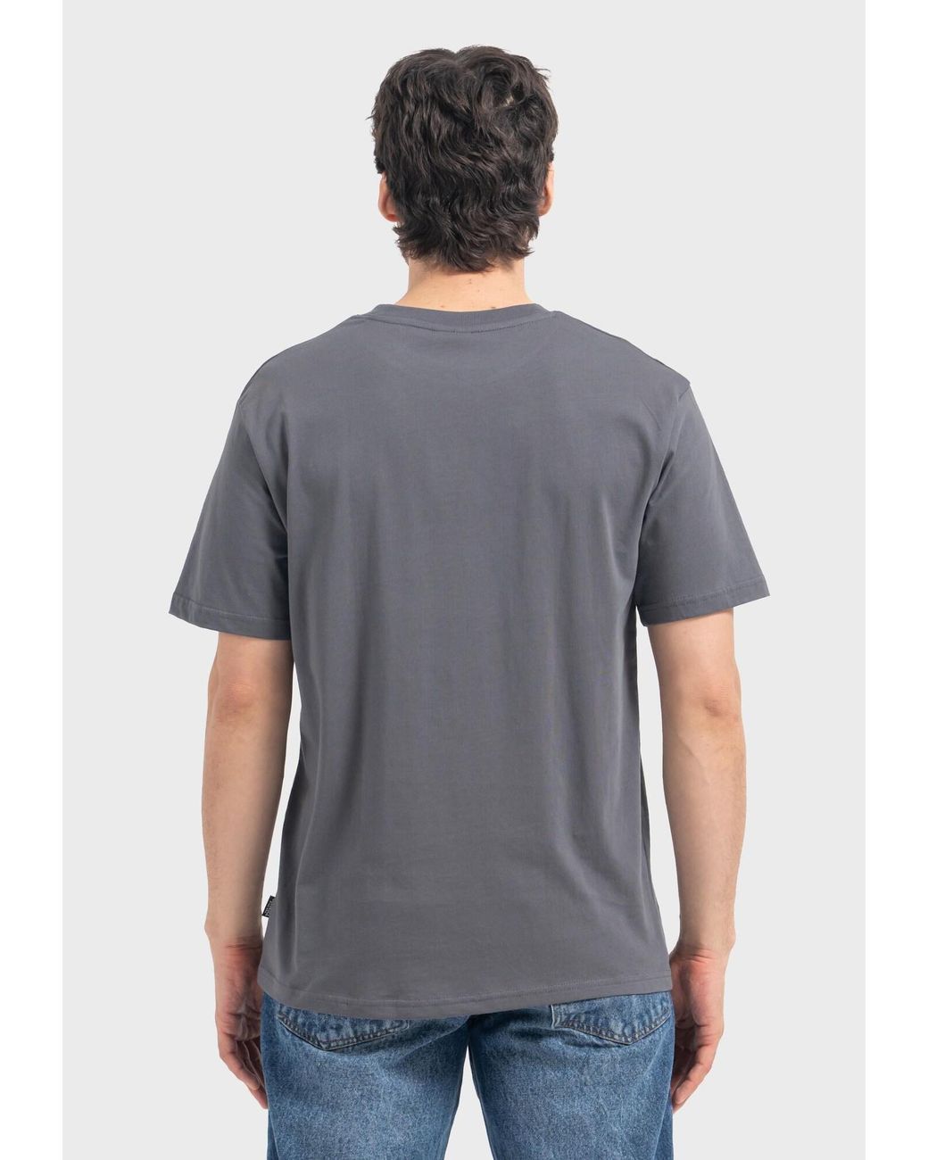 Oldskull T-Shirt Plain Basic in Gray für Herren