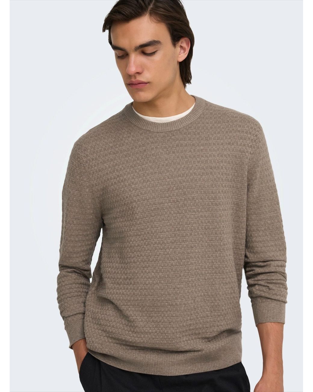 Only & Sons Pullover Onsloui in Brown für Herren