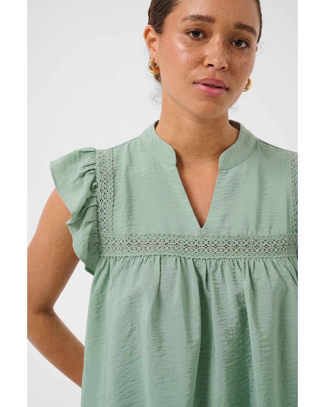 Kaffe Green Bluse Carrie