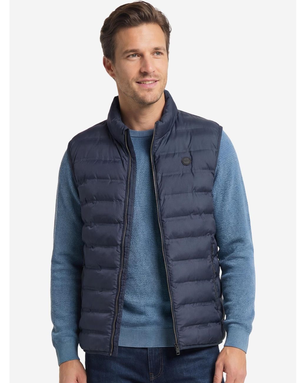 Redmond Weste Basic in Blue für Herren