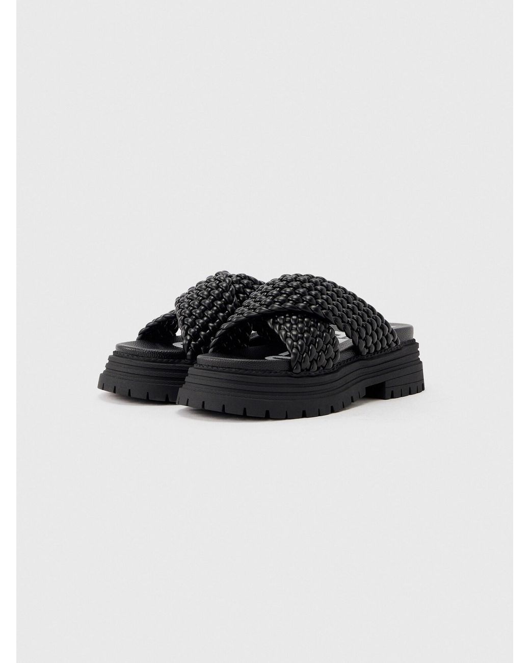 Buffalo Black Pantolette Lennox