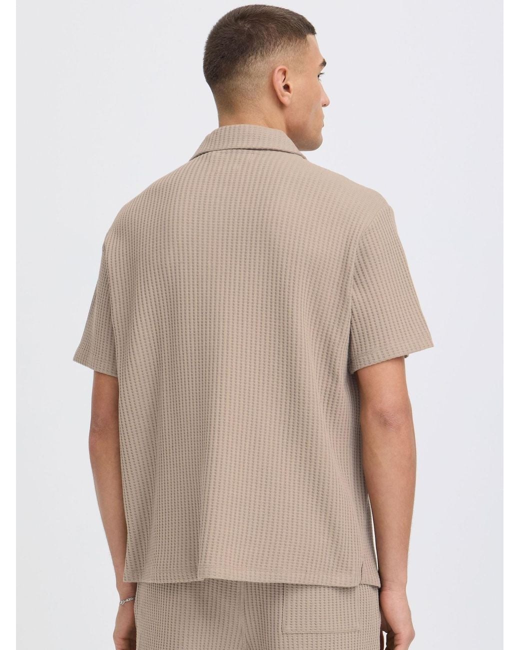 Solid Kurzarmhemd Sdutley in Natural für Herren