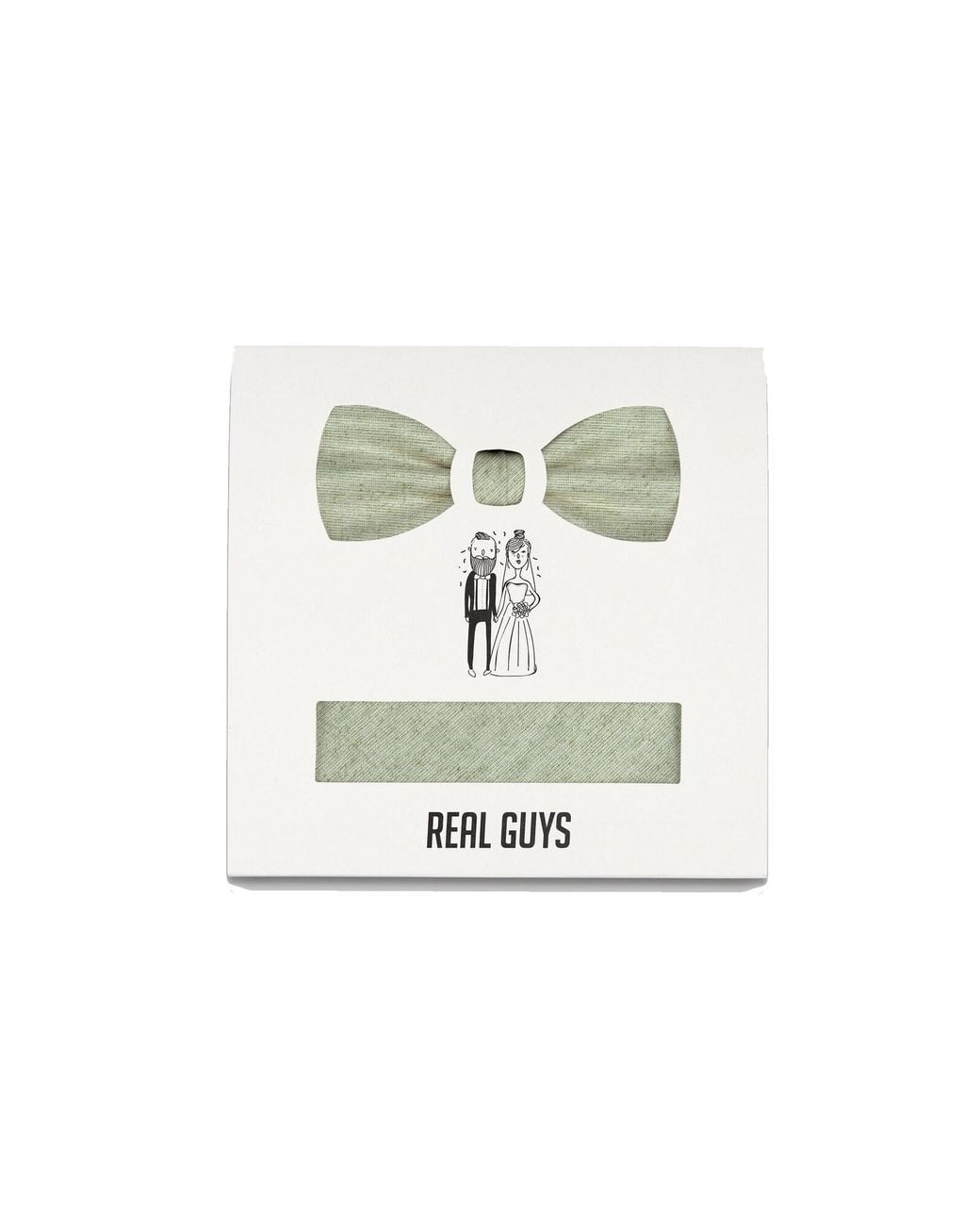 REAL GUYS Set Fliege Mit Einstecktuch in Green für Herren