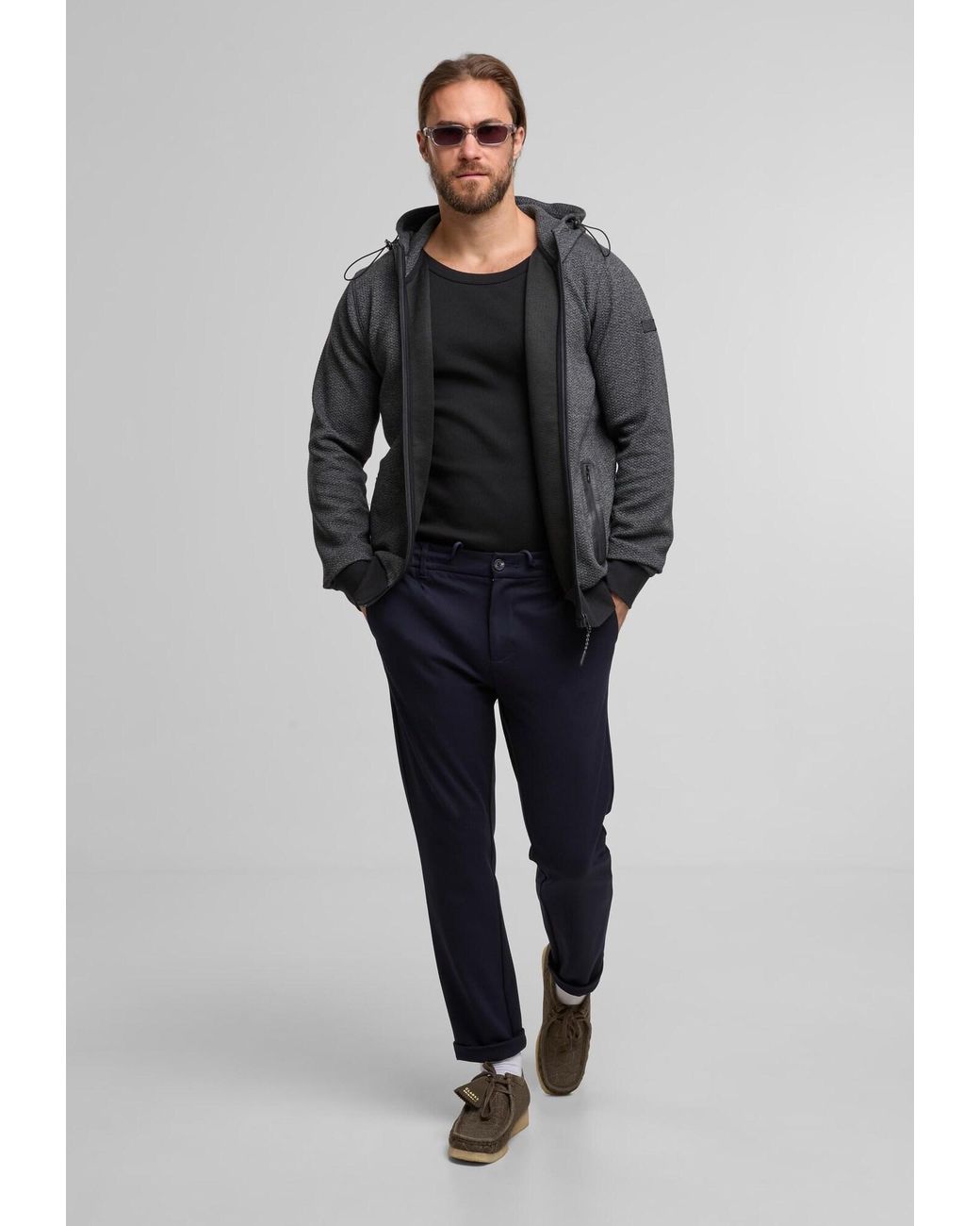 INDICODE Sweatjacke Sting in Gray für Herren
